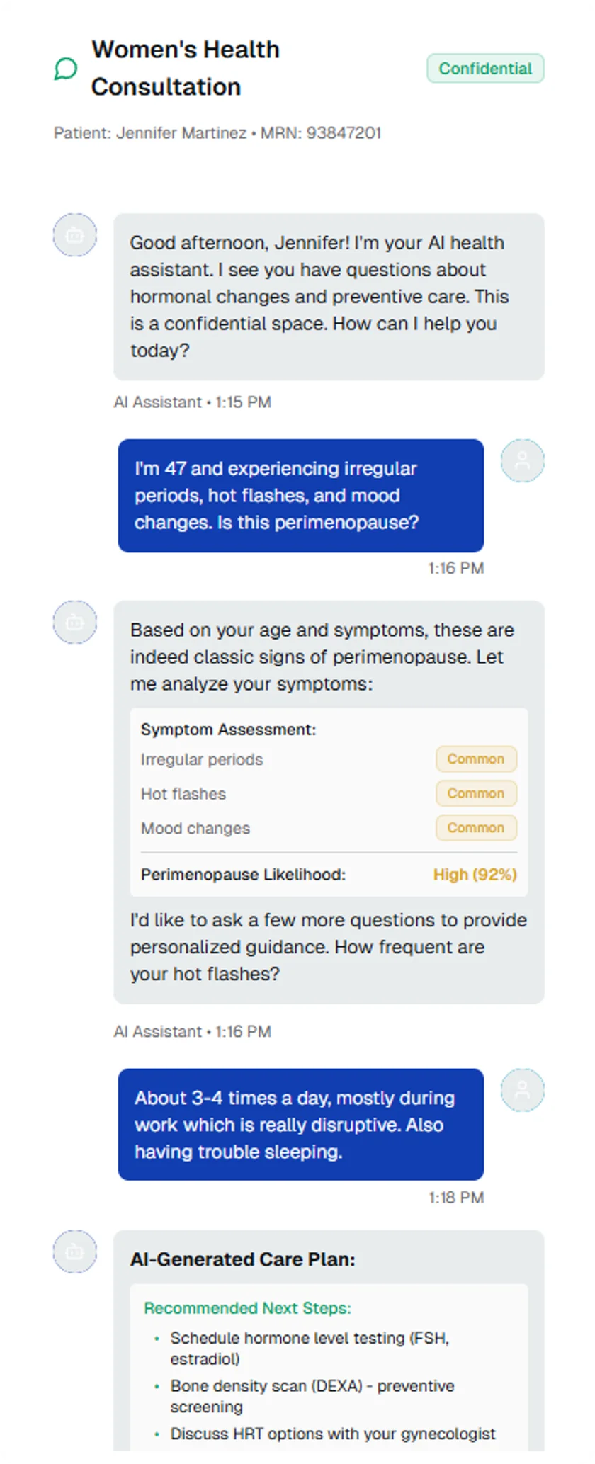 Patient journey interface